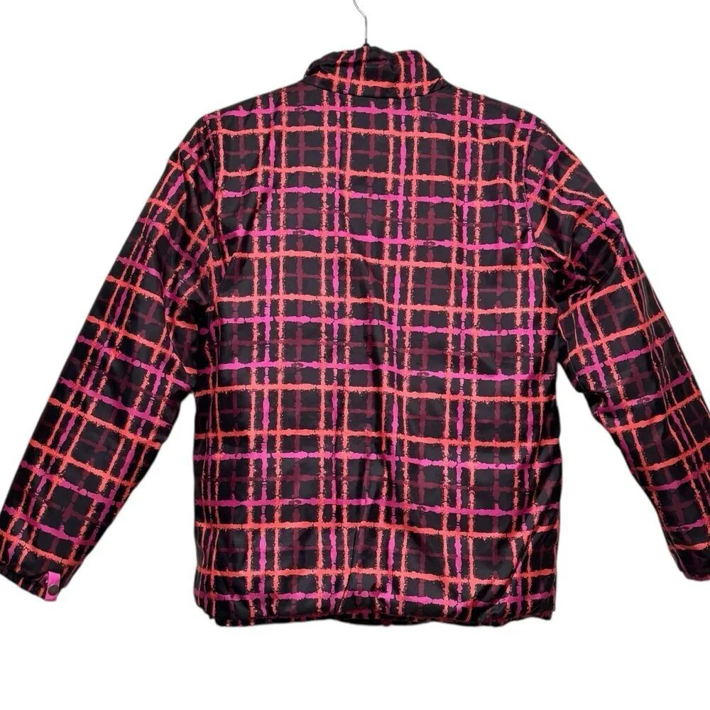 The North Face Zoe Girls Size XL Pink Plaid CA33 Triclimate Inner Jacket